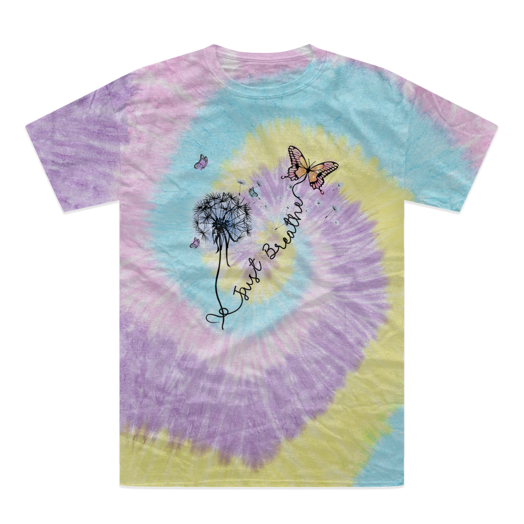 Just Breathe Butterfly Tie-Dye T-Shirt