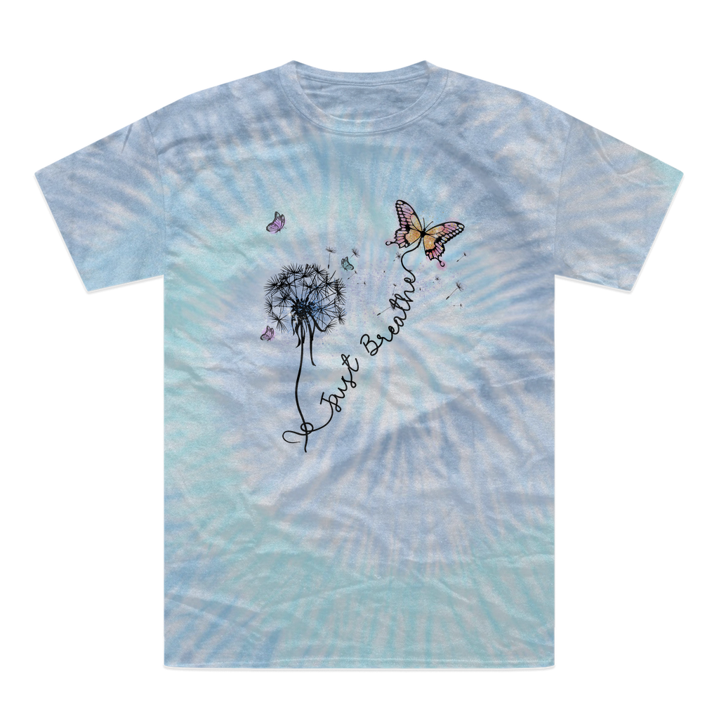 Just Breathe Butterfly Tie-Dye T-Shirt